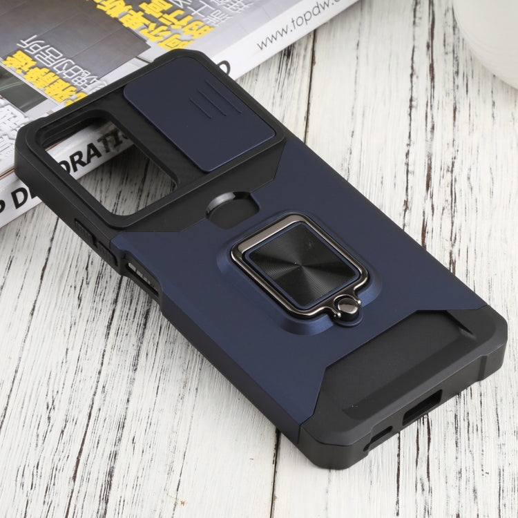 For Xiaomi Redmi Note 11 Pro 5G / 4G International Version Sliding Camera Cover Design PC + TPU Shockproof Phone Case(Blue) - Xiaomi Cases by PMC TechLife | Online Shopping South Africa | PMC TechLife | Buy Now Pay Later Mobicred