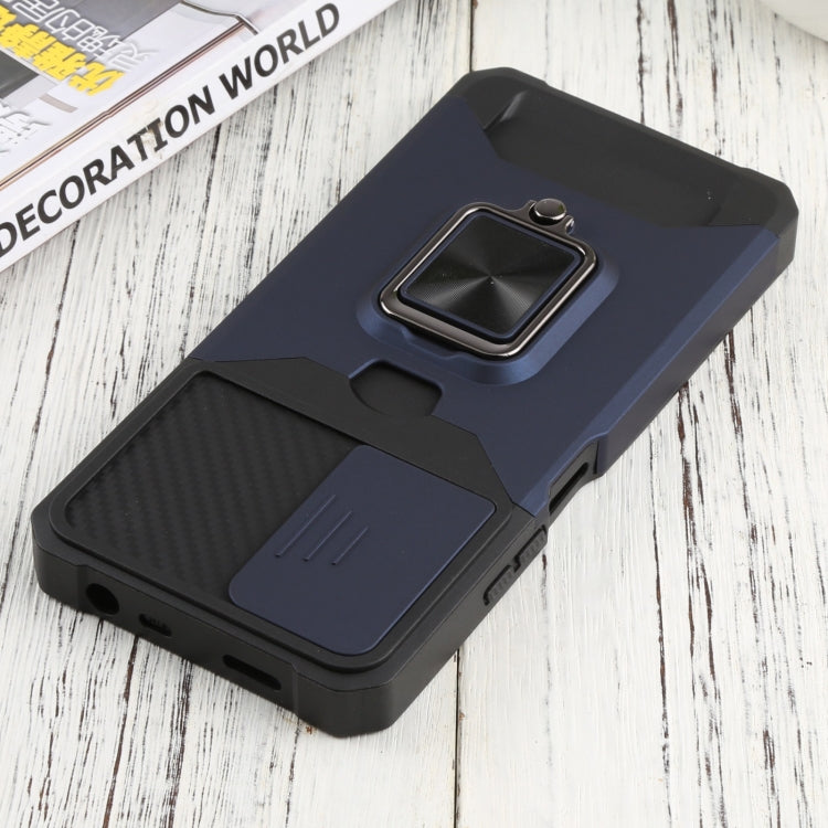 For Xiaomi Redmi Note 11 Pro 5G / 4G International Version Sliding Camera Cover Design PC + TPU Shockproof Phone Case(Blue) - Xiaomi Cases by PMC TechLife | Online Shopping South Africa | PMC TechLife | Buy Now Pay Later Mobicred