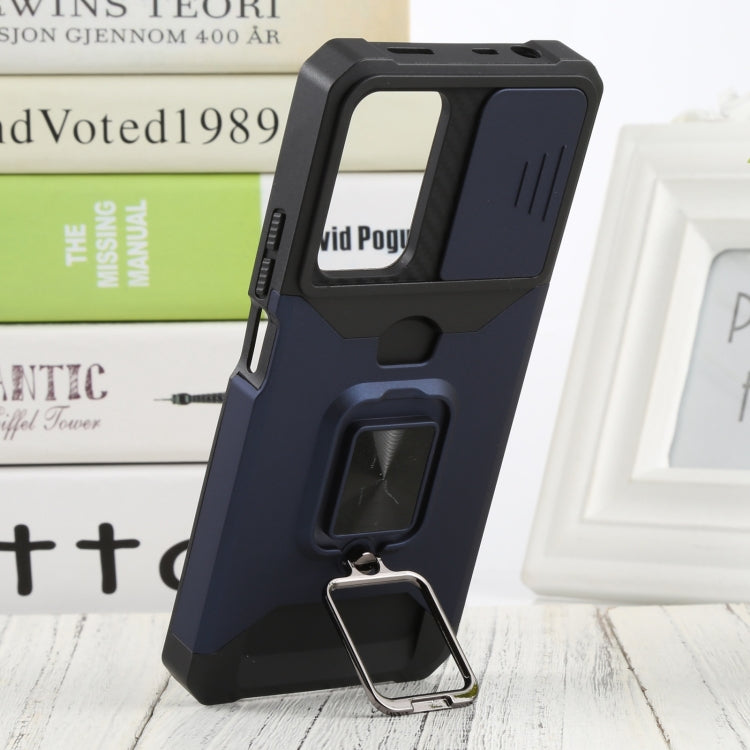 For Xiaomi Redmi Note 11 Pro 5G / 4G International Version Sliding Camera Cover Design PC + TPU Shockproof Phone Case(Blue) - Xiaomi Cases by PMC TechLife | Online Shopping South Africa | PMC TechLife | Buy Now Pay Later Mobicred