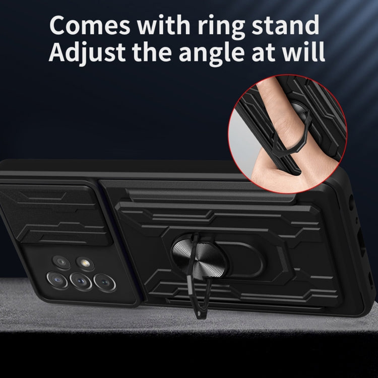 For Samsung Galaxy A53 5G Sliding Camshield Card Phone Case(Black) - Galaxy Phone Cases by PMC TechLife | Online Shopping South Africa | PMC TechLife | Buy Now Pay Later Mobicred