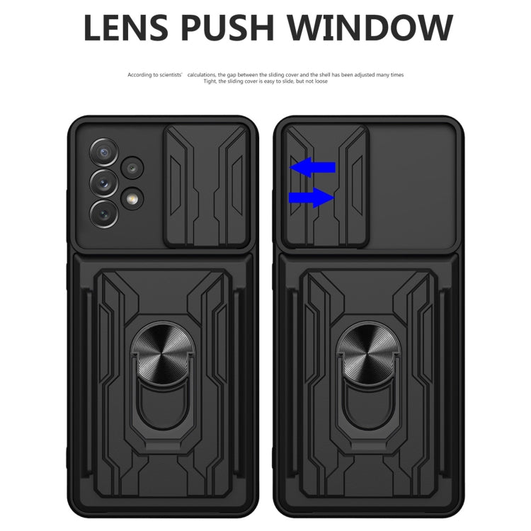 For Samsung Galaxy A53 5G Sliding Camshield Card Phone Case(Black) - Galaxy Phone Cases by PMC TechLife | Online Shopping South Africa | PMC TechLife | Buy Now Pay Later Mobicred