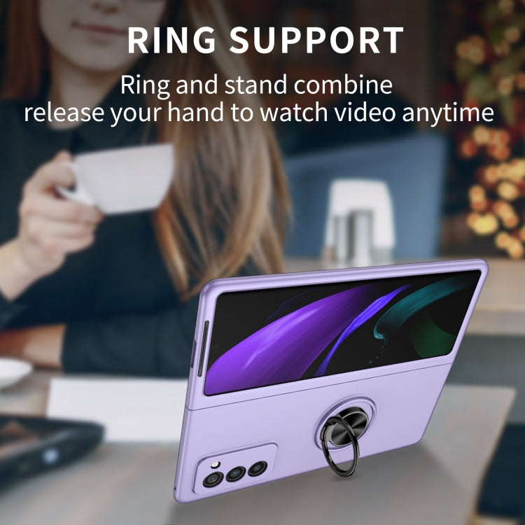 For Samsung Galaxy Z Fold2 5G Armor Ring Holder Phone Case(Purple) - free shipping - PMC TechLife - Order now!