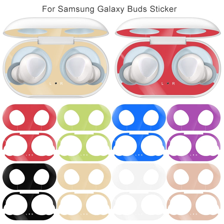 For Galaxy Buds Wireless Bluetooth Earphone Metal Protective Sticker(Red) - Protective Sticker by PMC Jewellery | Online Shopping South Africa | PMC Jewellery