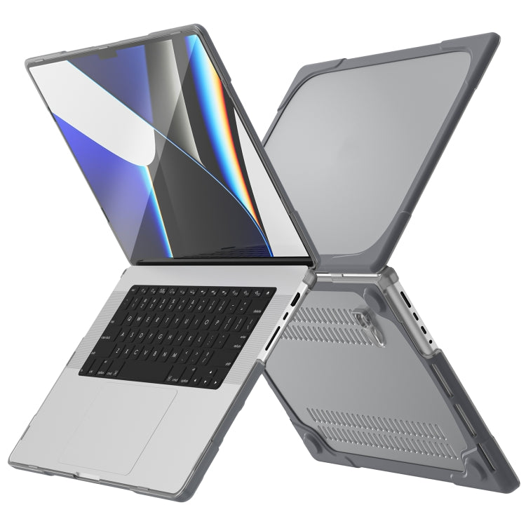 TPU + PC Two Color Laptop Protective Case For MacBook Pro 14.2 inch A2442 2021(Grey) - MacBook Pro Cases by PMC TechLife | Online Shopping South Africa | PMC TechLife | Buy Now Pay Later Mobicred