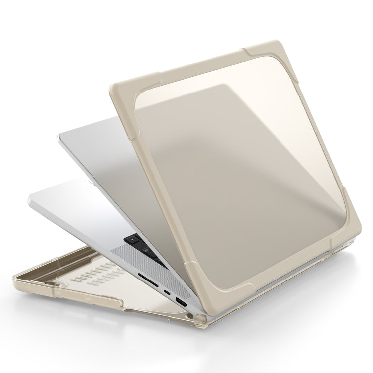 TPU + PC Two Color Laptop Protective Case For MacBook Pro 14.2 inch A2442 2021(Khaki) - MacBook Pro Cases by PMC TechLife | Online Shopping South Africa | PMC TechLife