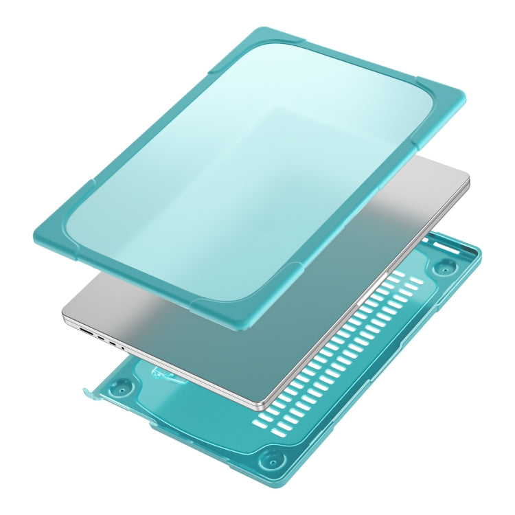 TPU + PC Two Color Laptop Protective Case For MacBook Pro 14.2 inch A2442 2021(Light Blue) - MacBook Pro Cases by PMC TechLife | Online Shopping South Africa | PMC TechLife