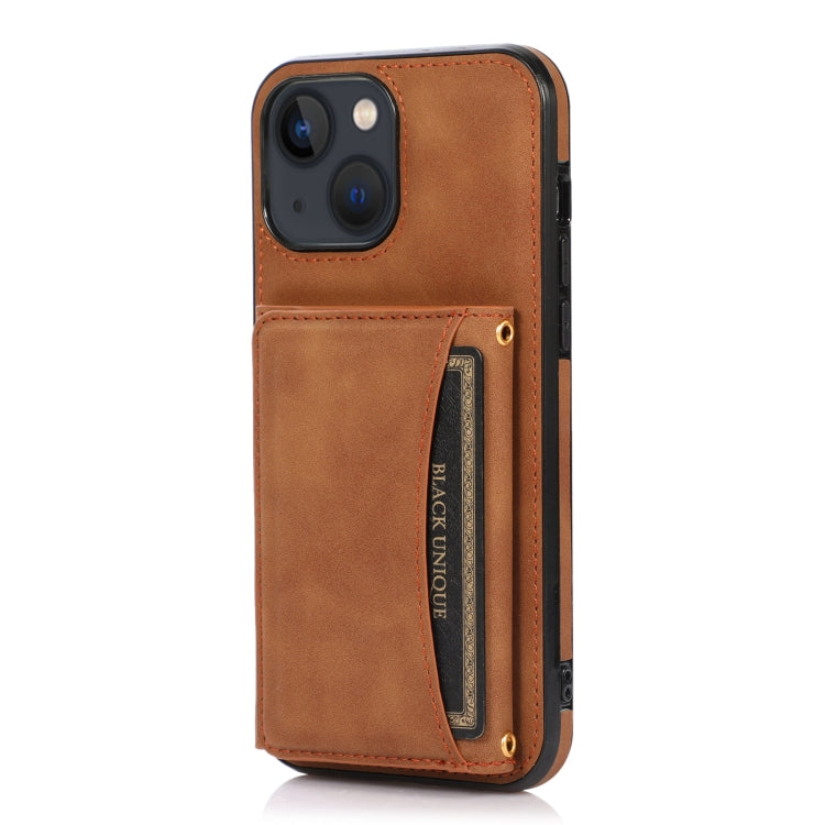 For iPhone 13 Three-fold Leather Phone Case with Card Slot & Wallet & Holder(Brown) - free shipping - PMC TechLife - Order now!