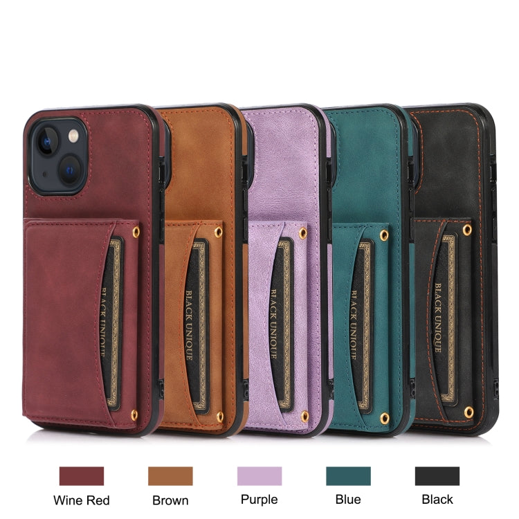 For iPhone 13 Three-fold Leather Phone Case with Card Slot & Wallet & Holder(Brown) - free shipping - PMC TechLife - Order now!