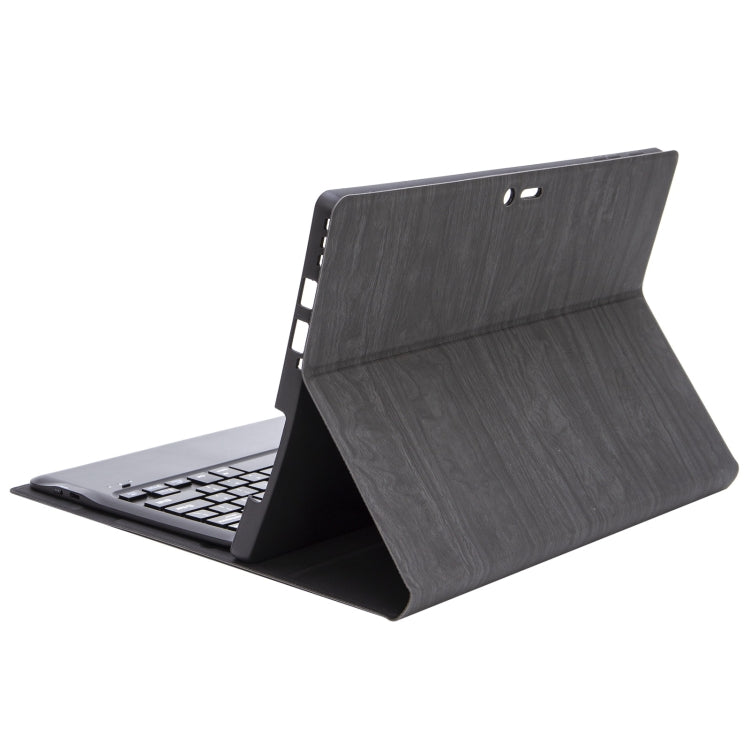 SF109 Tree Texture Bluetooth Keyboard Leather Case For Microsoft Surface Pro 4 / 5 / 6 / 7(Black + Black) - free shipping - PMC TechLife - Order now!