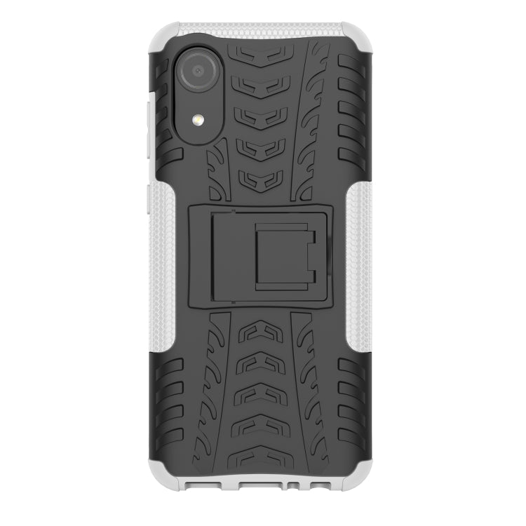 For Samsung Galaxy A03 Core Tire Texture TPU + PC Phone Case(White) - Galaxy Phone Cases by PMC TechLife | Online Shopping South Africa | PMC TechLife | Buy Now Pay Later Mobicred
