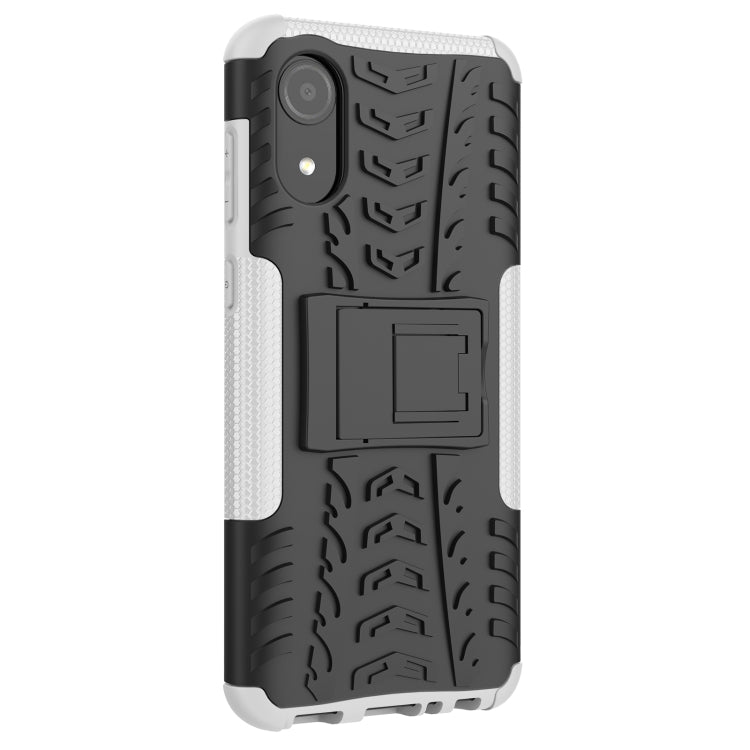 For Samsung Galaxy A03 Core Tire Texture TPU + PC Phone Case(White) - Galaxy Phone Cases by PMC TechLife | Online Shopping South Africa | PMC TechLife | Buy Now Pay Later Mobicred