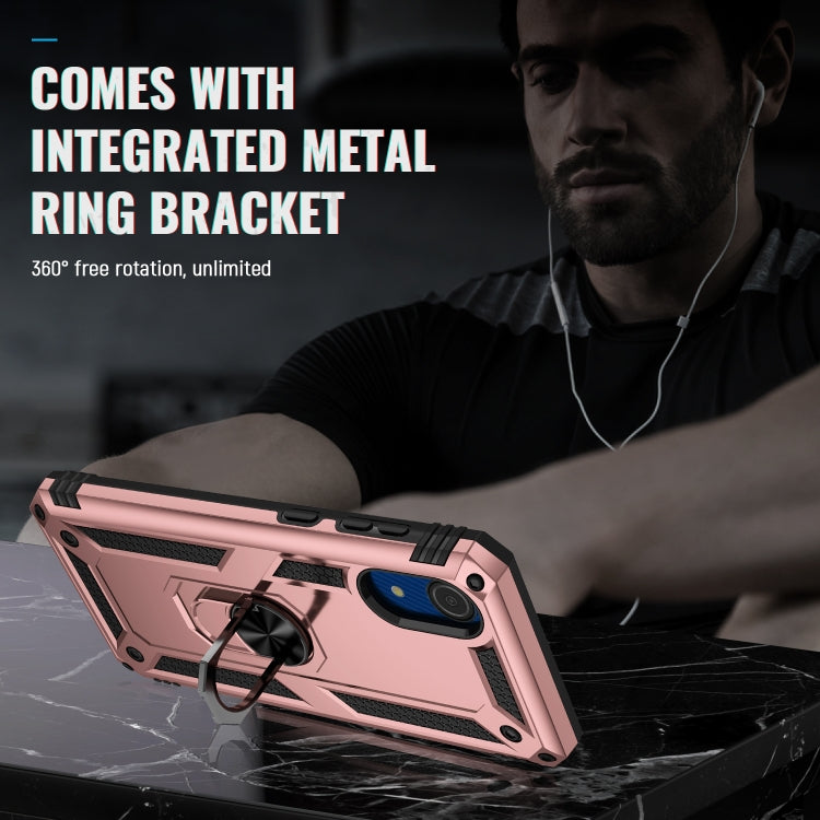 For Samsung Galaxy A03 Core 164mm Shockproof TPU + PC Phone Case with Holder(Rose Gold) - free shipping - PMC TechLife - Order now!