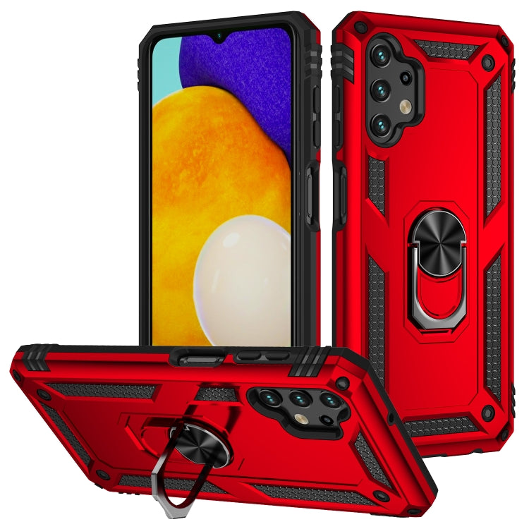 For Samsung Galaxy A13 4G Shockproof TPU + PC Phone Case with Holder(Red) - Galaxy Phone Cases by PMC TechLife | Online Shopping South Africa | PMC TechLife | Buy Now Pay Later Mobicred