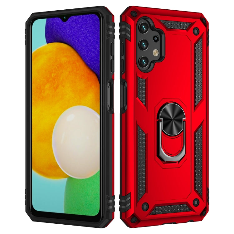 For Samsung Galaxy A13 4G Shockproof TPU + PC Phone Case with Holder(Red) - Galaxy Phone Cases by PMC TechLife | Online Shopping South Africa | PMC TechLife | Buy Now Pay Later Mobicred