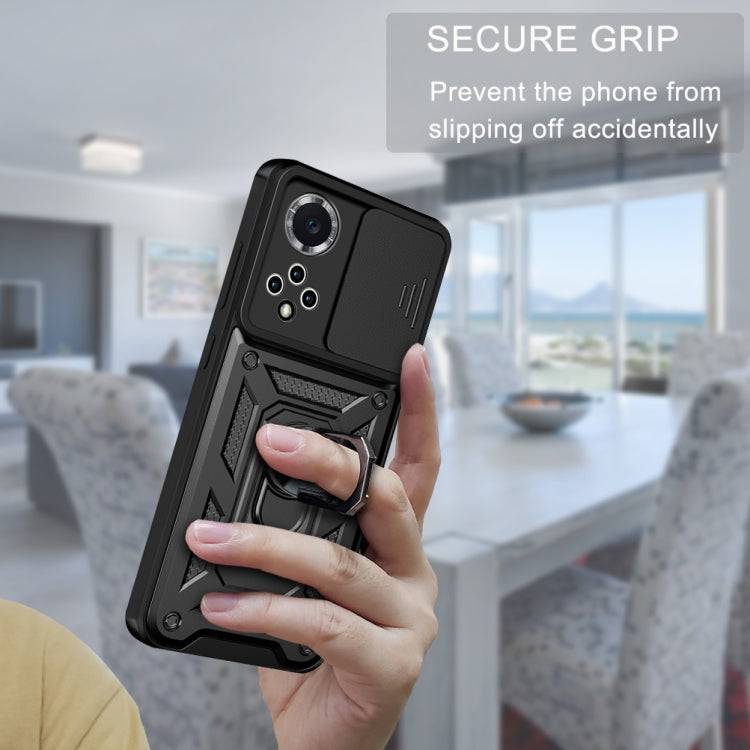 For Huawei nova 9 Sliding Camera Cover TPU+PC Phone Case(Black) - Huawei Cases by PMC TechLife | Online Shopping South Africa | PMC TechLife | Buy Now Pay Later Mobicred