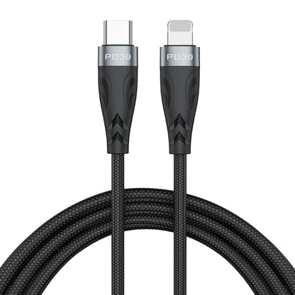 ADC-008 30W USB-C / Type-C to 8 Pin Fast Charge Data Cable, Cable Length:2m(Black Grey) - 2 in 1 Cable by PMC Jewellery | Online Shopping South Africa | PMC Jewellery