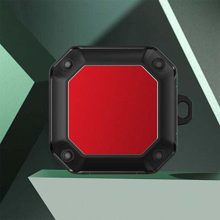 For Samsung Galaxy Buds 2 / Buds Pro / Buds Live / Buds 2 Pro Mecha Hardware TPU Earphone Protective Case with Hook(Red) - free shipping - PMC TechLife - Order now!