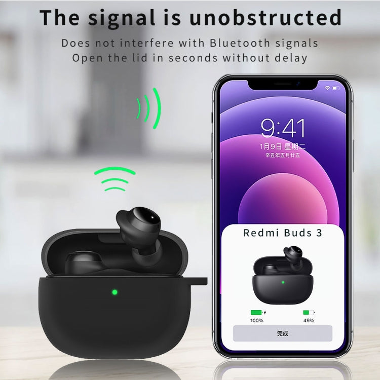 For Xiaomi Redmi Buds 3 Lite Silicone Earphone Protective Case with Hook(Lavender Grey) - free shipping - PMC TechLife - Order now!