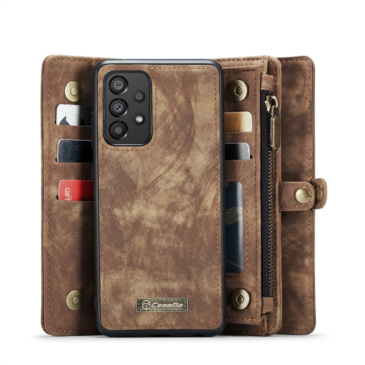 For Samsung Galaxy A33 5G CaseMe-008 Detachable Multifunctional Horizontal Flip Leather Case(Brown) - Galaxy Phone Cases by CaseMe | Online Shopping South Africa | PMC TechLife | Buy Now Pay Later Mobicred