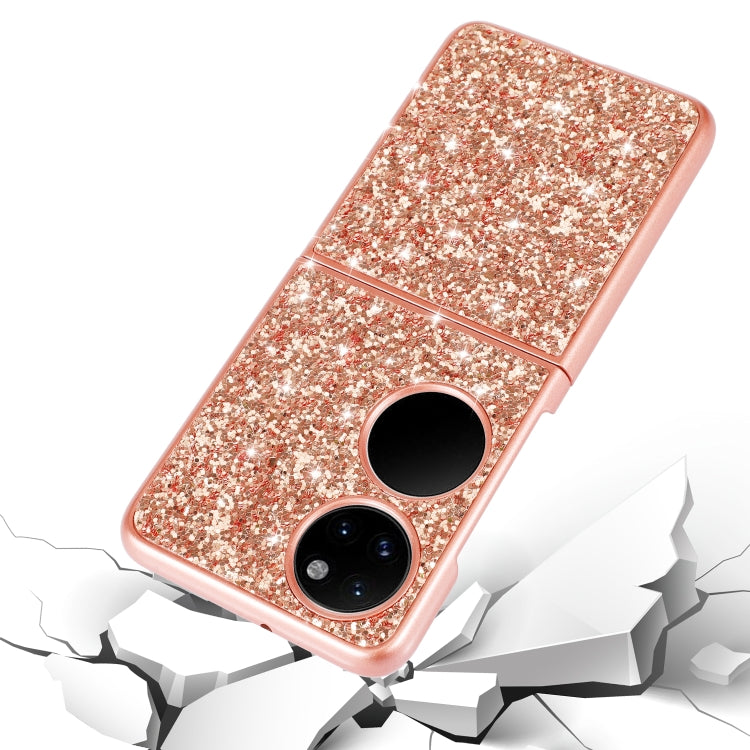 For Huawei P50 Pocket Glitter Powder Shockproof TPU Folding Phone Case(Rose Gold) - free shipping - PMC TechLife - Order now!