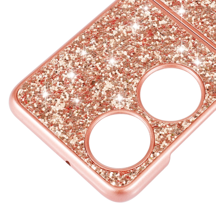 For Huawei P50 Pocket Glitter Powder Shockproof TPU Folding Phone Case(Rose Gold) - free shipping - PMC TechLife - Order now!
