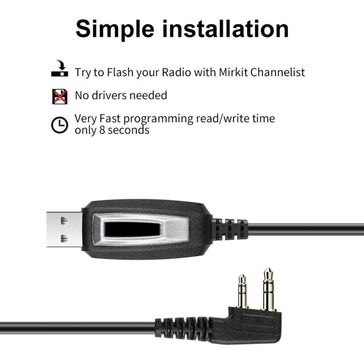 RETEVIS J9110P Dedicated USB Programming Cable for RT3S Series EDA0014386 / EDA0014407(Black) - Other Accessories by RETEVIS | Online Shopping South Africa | PMC Jewellery