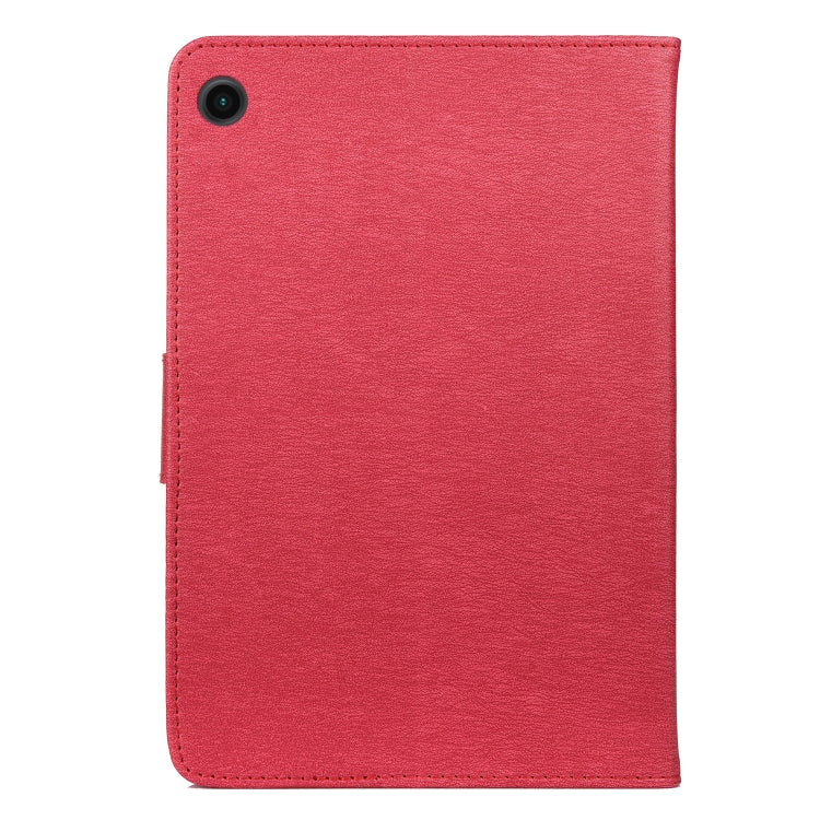 For Samsung Galaxy Tab A8 10.5 2021 X200 / X205 Butterfly Flower Embossing Pattern Leather Tablet Case(Magenta) - free shipping - PMC TechLife - Order now!