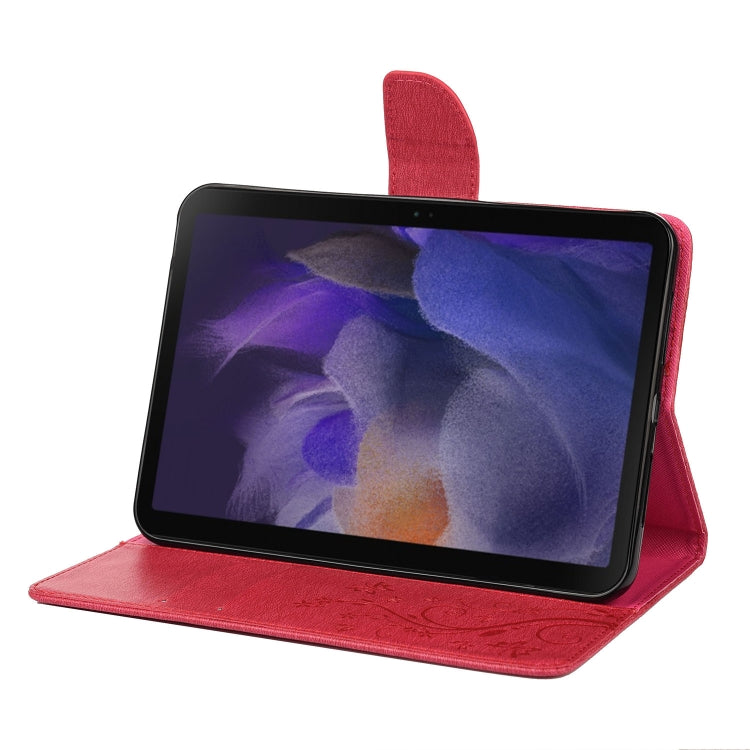 For Samsung Galaxy Tab A8 10.5 2021 X200 / X205 Butterfly Flower Embossing Pattern Leather Tablet Case(Magenta) - free shipping - PMC TechLife - Order now!