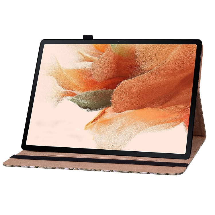 For Samsung Galaxy Tab S8+ / Tab S7+ Color Weave Texture Flip Leather Tablet Case with Holder(Brown) - free shipping - PMC TechLife - Order now!