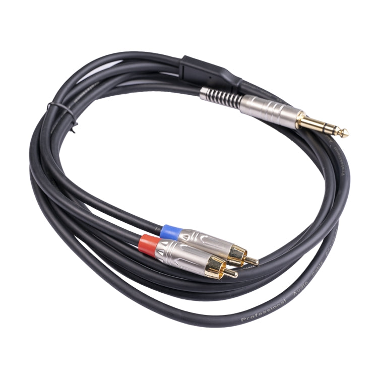 6.35mm Male to Dual RCA Male Audio Cable, Cable Length:3m - Aux Cable by PMC Jewellery | Online Shopping South Africa | PMC Jewellery