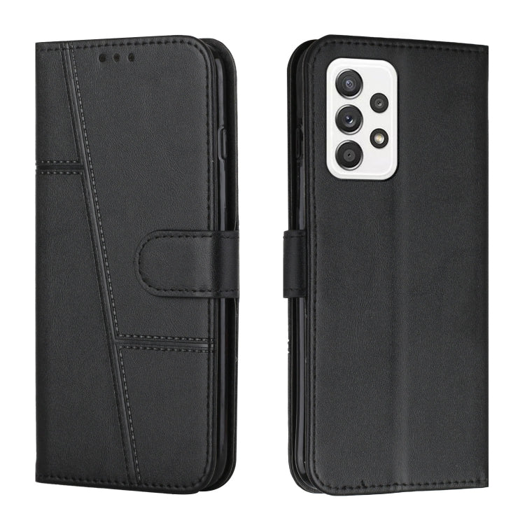 For Samsung Galaxy A33 5G Stitching Calf Texture Buckle Leather Phone Case(Black) - free shipping - PMC TechLife - Order now!