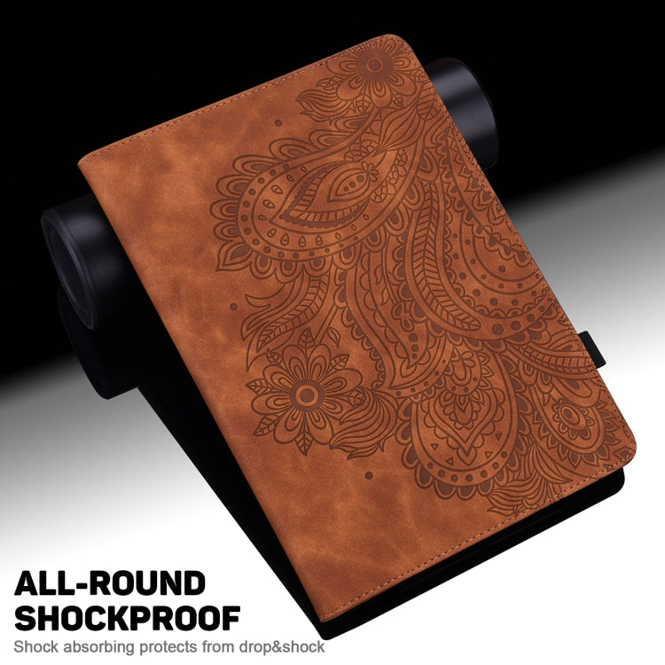 Peacock Embossed Pattern TPU + PU Leather Smart Tablet Case with Sleep / Wake-up For iPad 10.2 2019 / Pro 10.5 inch(Brown) - iPad Pro 10.5 inch Cases by PMC TechLife | Online Shopping South Africa | PMC TechLife | Buy Now Pay Later Mobicred