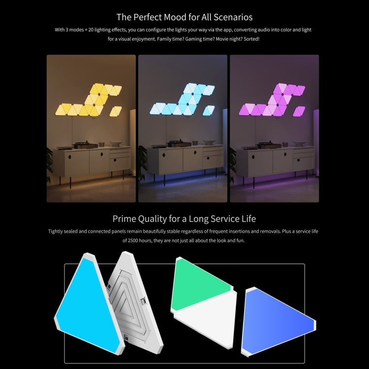 Original Xiaomi Yeelight Smart LED Light Panels Extension-3 PCS - Novelty Lighting by Xiaomi | Online Shopping South Africa | PMC Jewellery