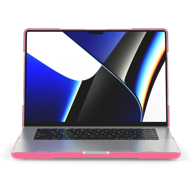 TPU + PC Two-color Anti-fall Laptop Protective Case For MacBook Pro 16.2 inch A2485 2021(Rose Red) - MacBook Pro Cases by PMC TechLife | Online Shopping South Africa | PMC TechLife