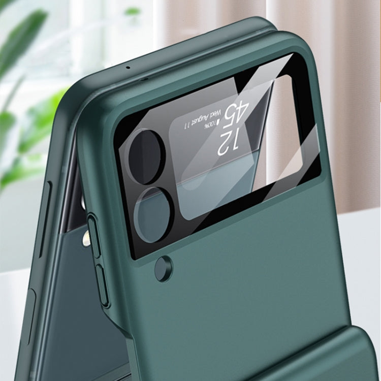 For Samsung Galaxy Z Flip3 5G GKK Magnetic Hinged Flip Case with Ring Holder(Orange) - free shipping - PMC TechLife - Order now!