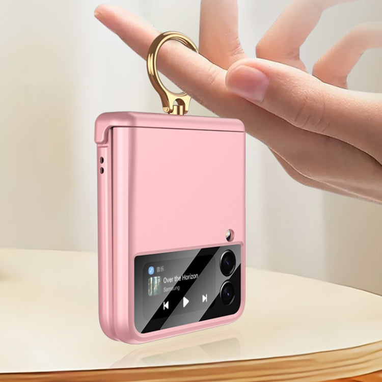 For Samsung Galaxy Z Flip3 5G GKK Magnetic Hinged Flip Case with Ring Holder(Orange) - free shipping - PMC TechLife - Order now!