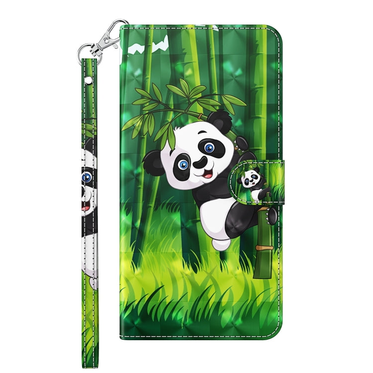 For Samsung Galaxy A13 4G 3D Painting Pattern TPU + PU Leather Phone Case(Panda Climbing Bamboo) - free shipping - PMC TechLife - Order now!
