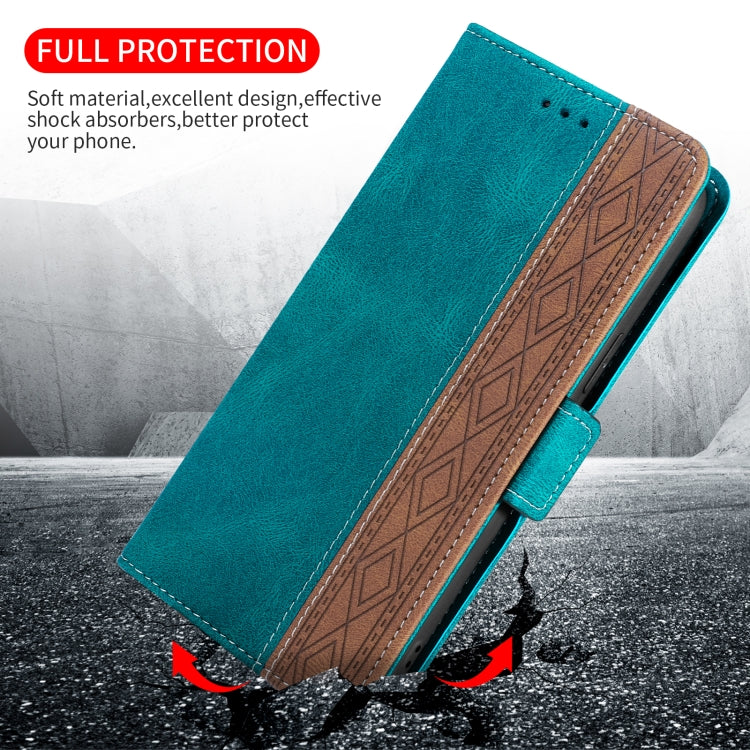 For Samsung Galaxy A33 5G Stitching Side-Magnetic RFID Leather Phone Case(Dark Green) - free shipping - PMC TechLife - Order now!