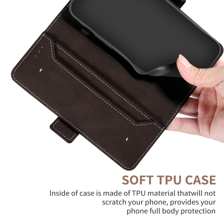 For Samsung Galaxy A73 5G Stitching Side-Magnetic RFID Leather Phone Case(Coffee) - free shipping - PMC TechLife - Order now!