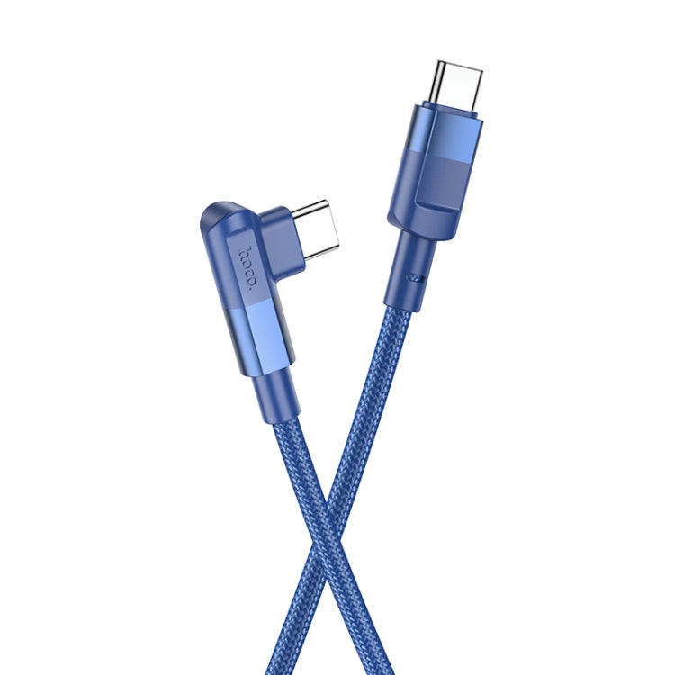 hoco U108 100W USB-C / Type-C to USB-C / Type-C PD Charging Data Cable, Cable Length:1.2m(Blue) - USB-C & Type-C Cable by hoco | Online Shopping South Africa | PMC Jewellery