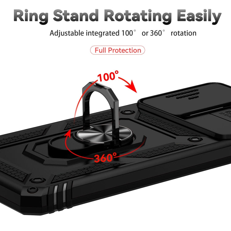 For Samsung Galaxy A73 5G Sliding Camshield Holder Phone Case(Black) - free shipping - PMC TechLife - Order now!