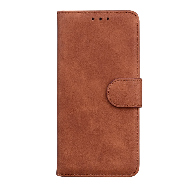 For Samsung Galaxy Note 10 Lite / A81 Skin Feel Pure Color Flip Leather Phone Case(Brown) - Galaxy Phone Cases by PMC TechLife | Online Shopping South Africa | PMC TechLife | Buy Now Pay Later Mobicred