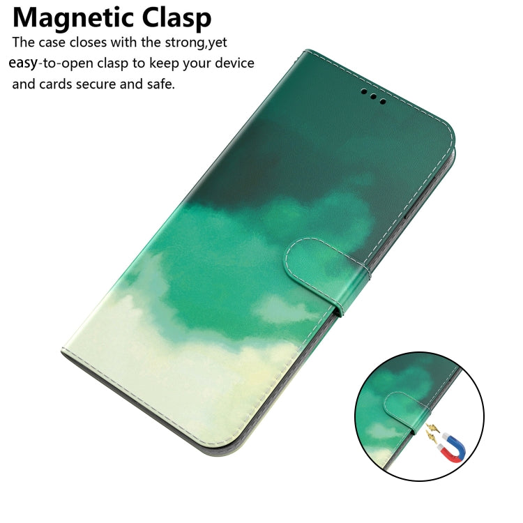 For Tecno Spark Go 2022 / Spark 8C Watercolor Pattern Horizontal Flip Leather Phone Case(Cyan Green) - free shipping - PMC TechLife - Order now!