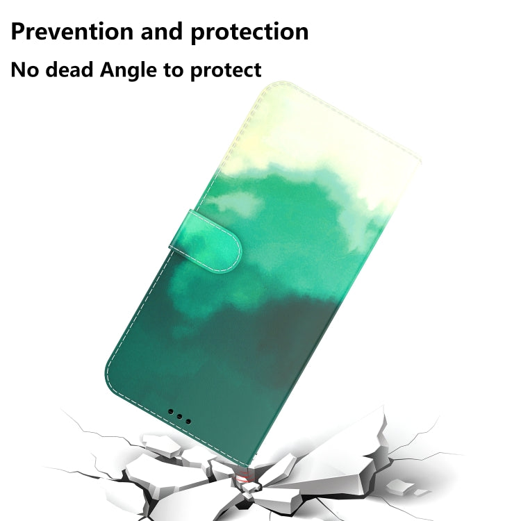 For Tecno Spark Go 2022 / Spark 8C Watercolor Pattern Horizontal Flip Leather Phone Case(Cyan Green) - free shipping - PMC TechLife - Order now!