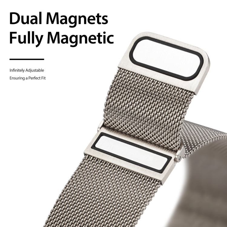 DUX DUCIS Milanese Watchband For Apple Watch Series 7 45mm / 6&SE&5&4 44mm / 3&2&1 42mm(Starlight) - Watch Bands by DUX DUCIS | Online Shopping South Africa | PMC Jewellery