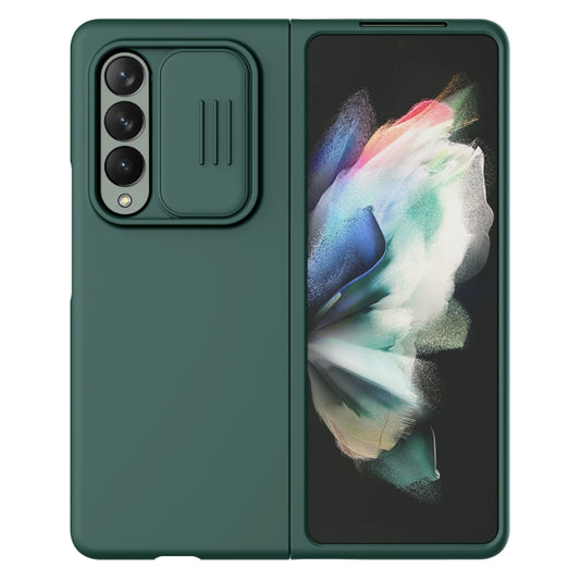 For Samsung Galaxy Z Fold3 5G / W22 5G NILLKIN CamShield Liquid Silicone + PC Full Coverage Case(Green) - Galaxy Phone Cases by NILLKIN | Online Shopping South Africa | PMC Jewellery