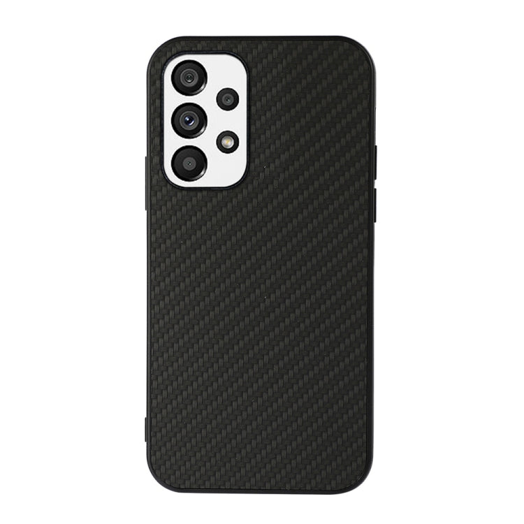 For Samsung Galaxy A73 5G Accurate Hole Carbon Fiber Texture PU Phone Case(Black) - free shipping - PMC TechLife - Order now!