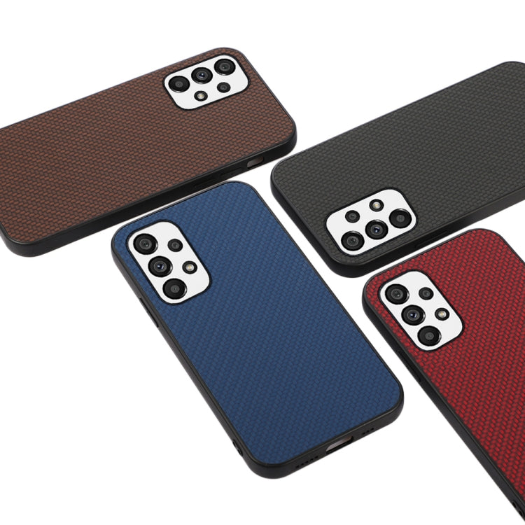 For Samsung Galaxy A73 5G Accurate Hole Carbon Fiber Texture PU Phone Case(Black) - free shipping - PMC TechLife - Order now!