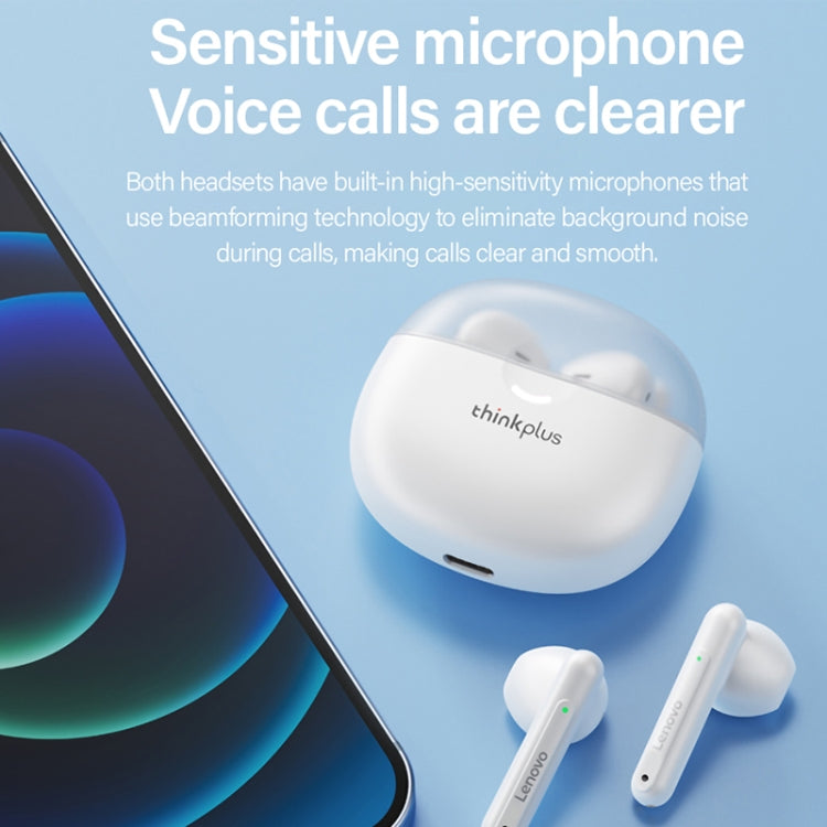 Lenovo LP1Pro Half In-Ear HD Call Wireless Bluetooth TWS Sports Earphone(White) - TWS Earphone by Lenovo | Online Shopping South Africa | PMC TechLife | Buy Now Pay Later Mobicred