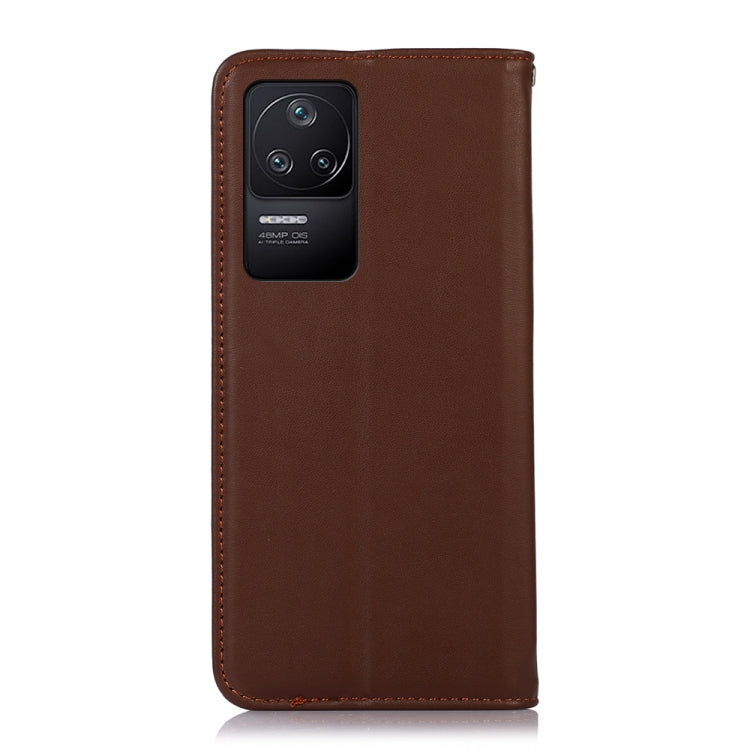 For Xiaomi Redmi K40S KHAZNEH Nappa Top Layer Cowhide Leather Phone Case(Brown) - Xiaomi Cases by PMC TechLife | Online Shopping South Africa | PMC TechLife